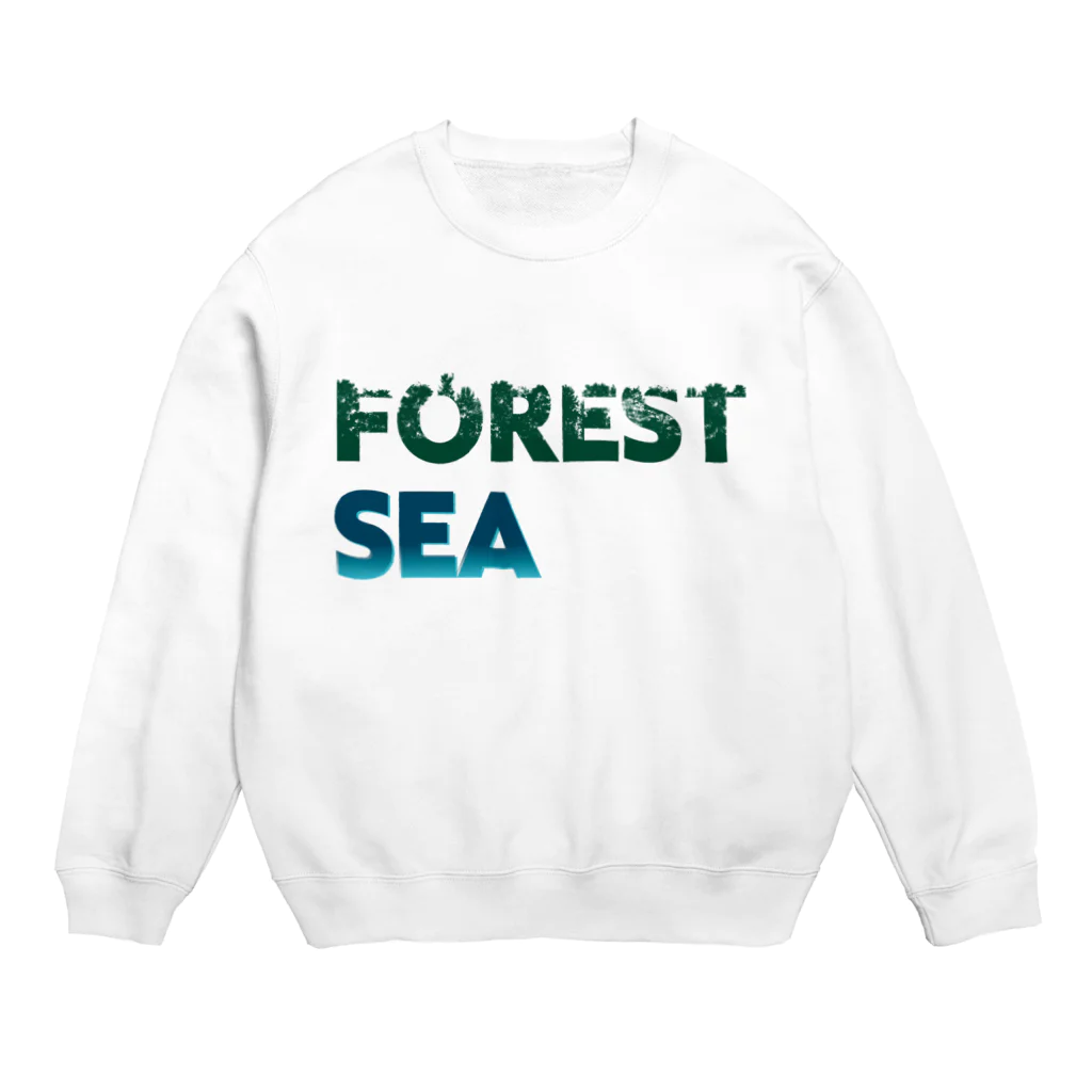 たんたんDESIGNの海を守るには森から Crew Neck Sweatshirt