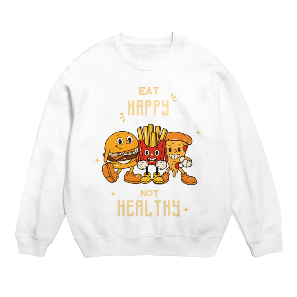 jamfish_goodiesのEAT HAPPY Crew Neck Sweatshirt