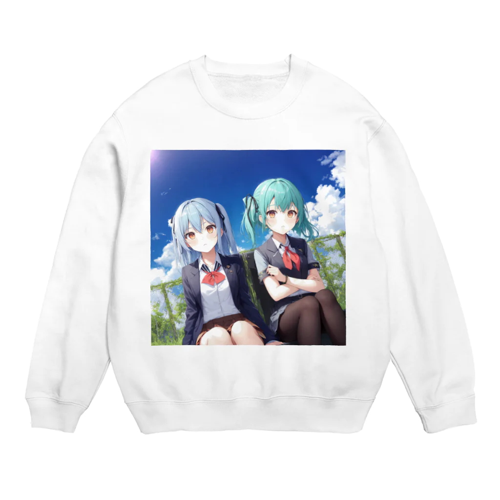 未来アニメスタジオのAIキャラクター24 Crew Neck Sweatshirt