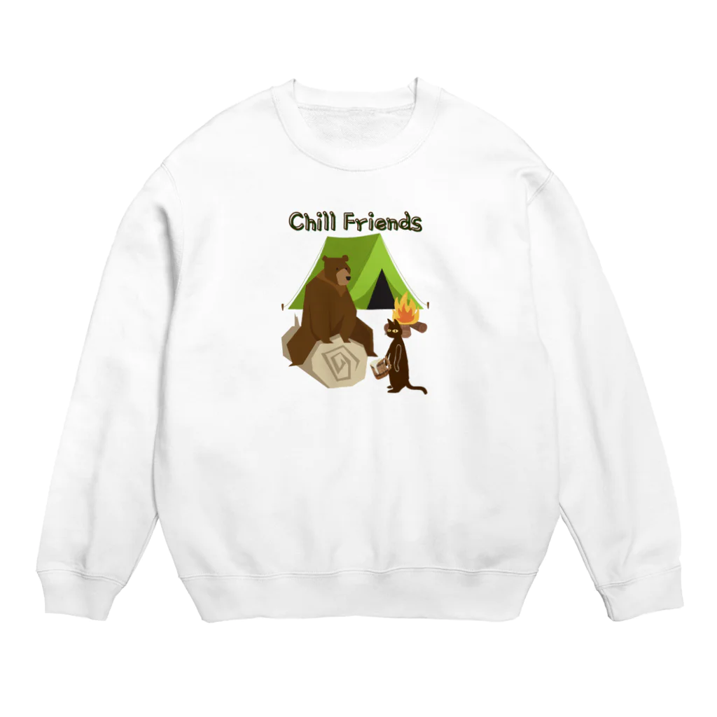 A&D Laid back lifeのChill friends  Crew Neck Sweatshirt