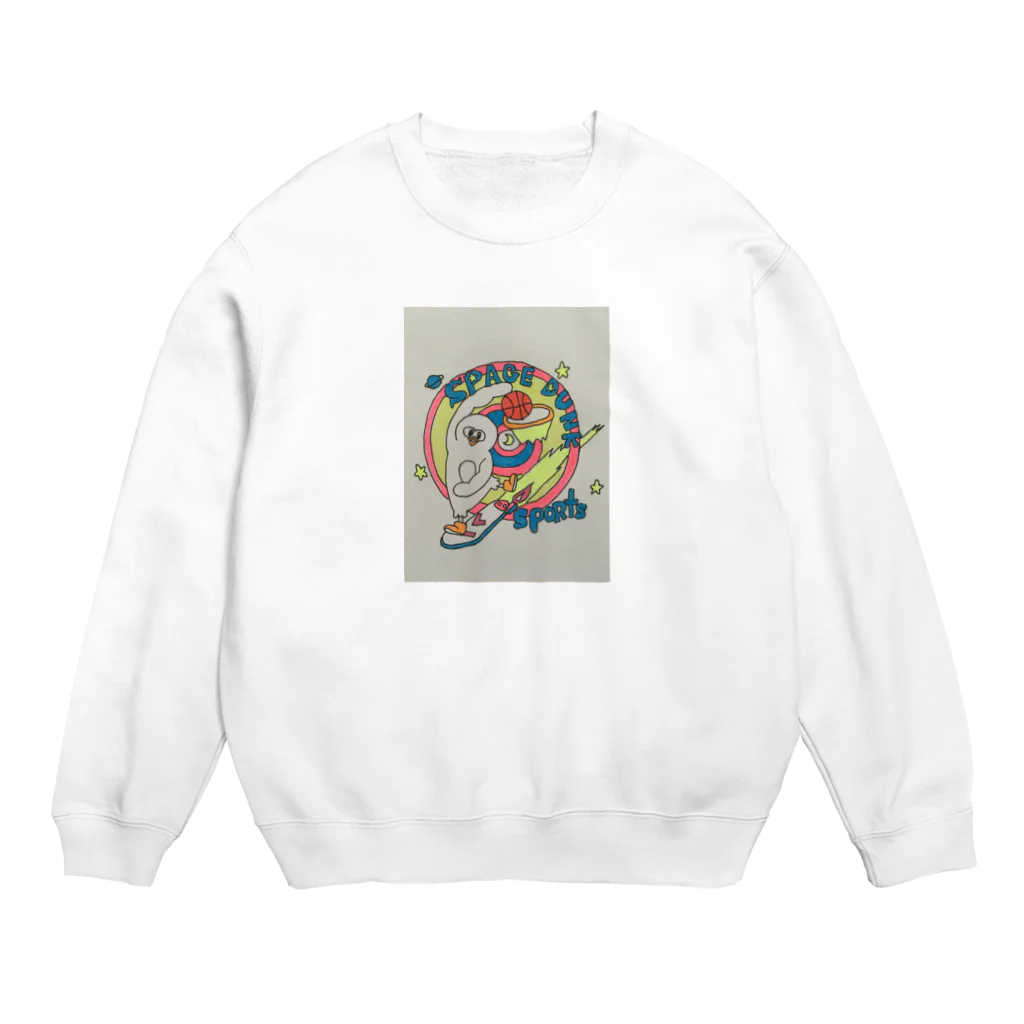 メザマシフクロウ SHOPの宇宙ダンクシュートowlTシャツ Crew Neck Sweatshirt