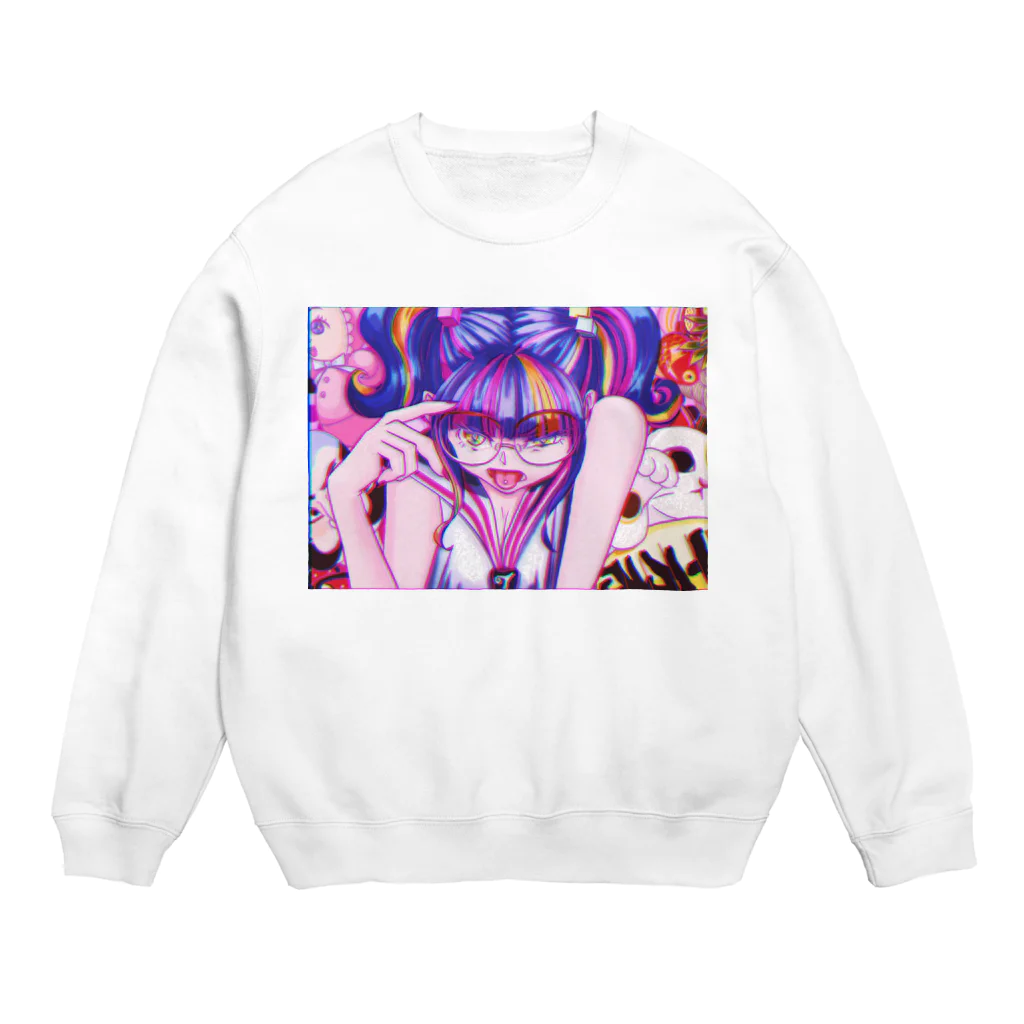 モダンラヂオの【昭和ヤンキー少女】 Crew Neck Sweatshirt