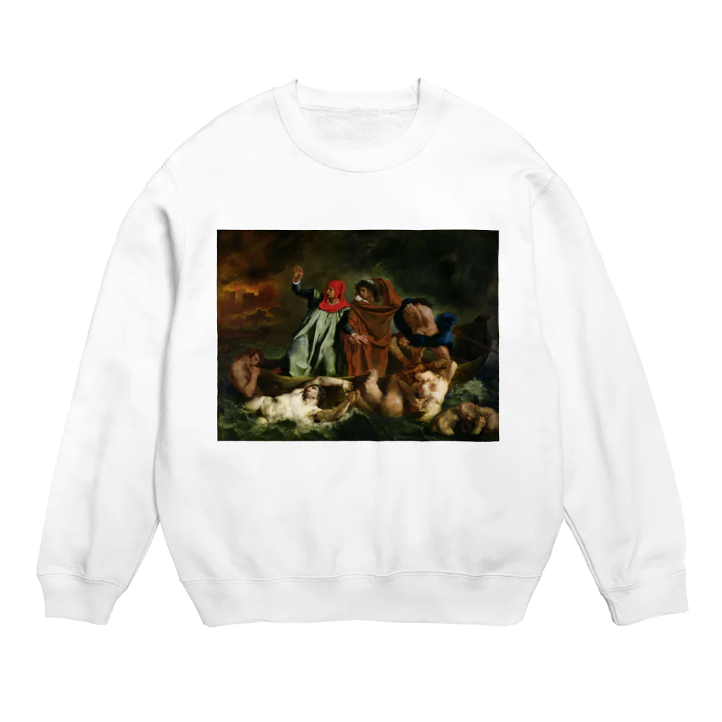 世界美術商店のダンテの小舟 / The Barque of Dante Crew Neck Sweatshirt