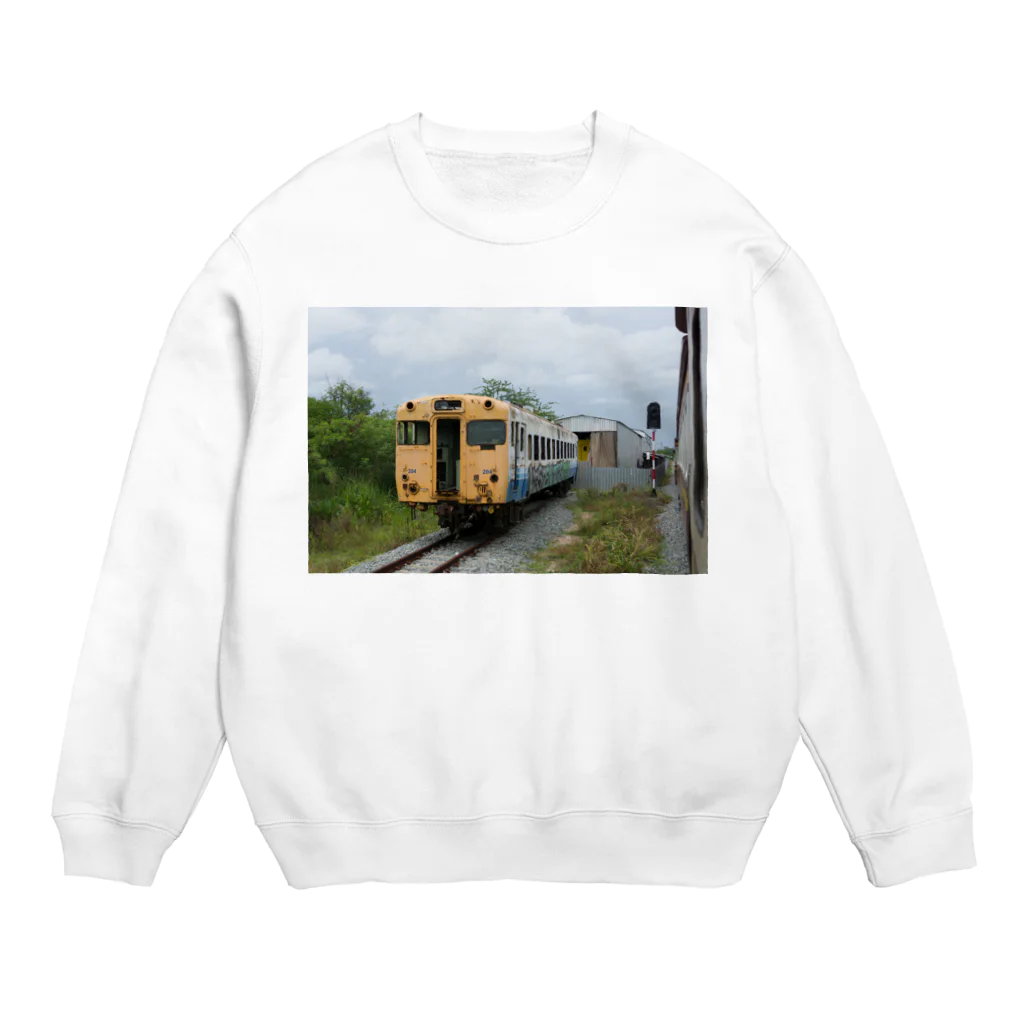 Second_Life_of_Railwaysのタイ国鉄の車窓からキハ58の廃車体を見る Crew Neck Sweatshirt