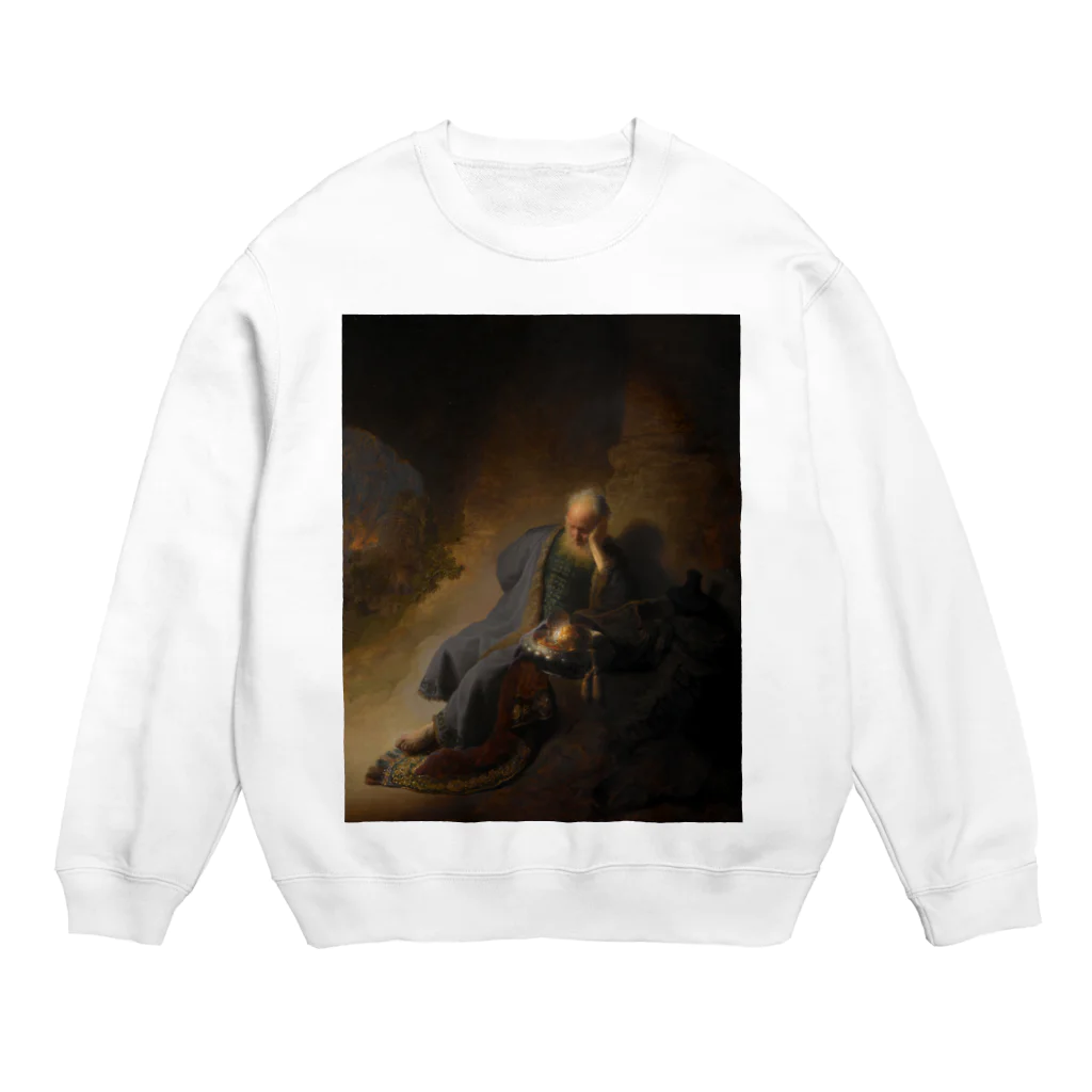 世界美術商店のエルサレムの滅亡を嘆くエレミヤ /  Jeremiah Lamenting the Destruction of Jerusalem Crew Neck Sweatshirt