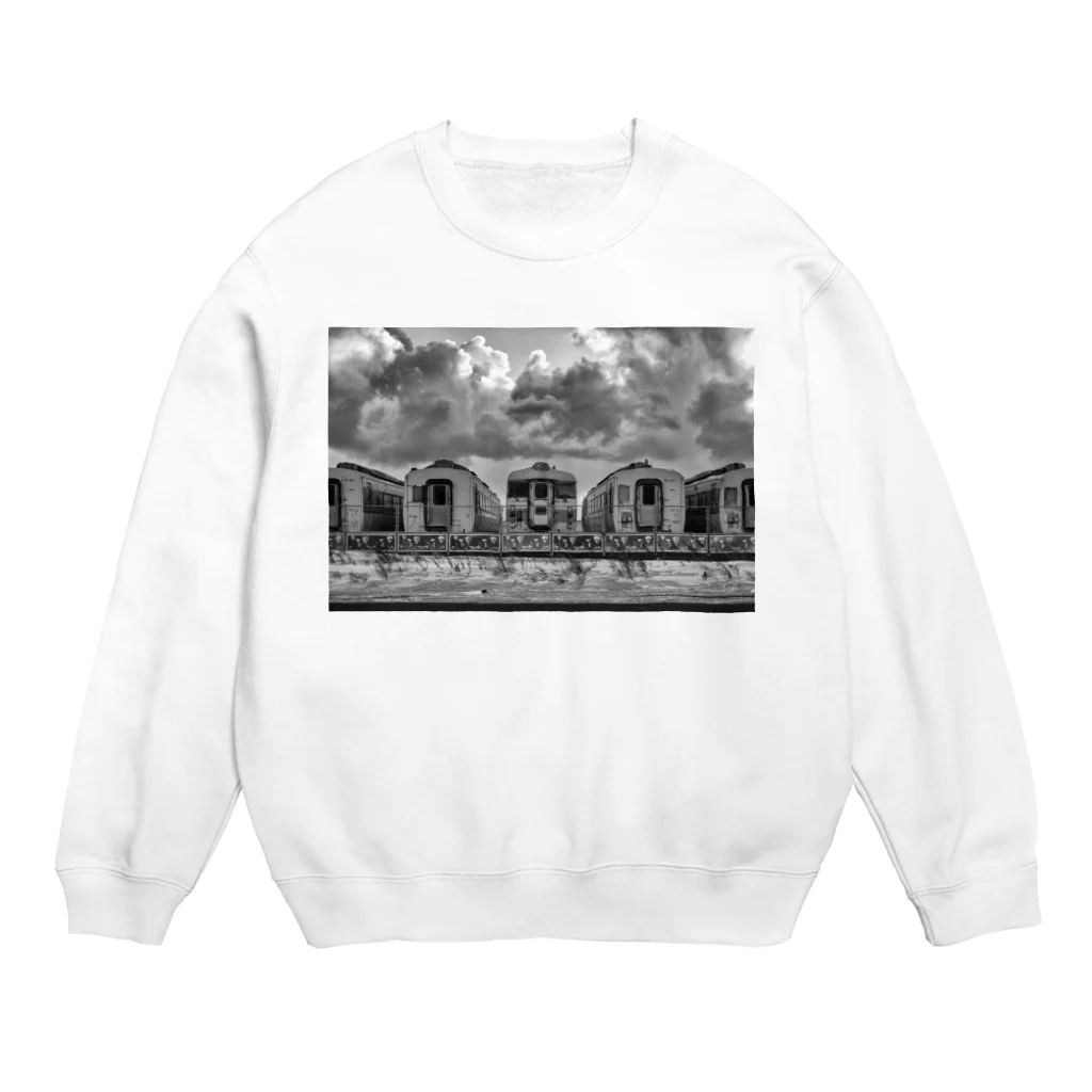 Second_Life_of_Railwaysの北海道でタイへの出国を待つキハ183系「白坊主」 Crew Neck Sweatshirt