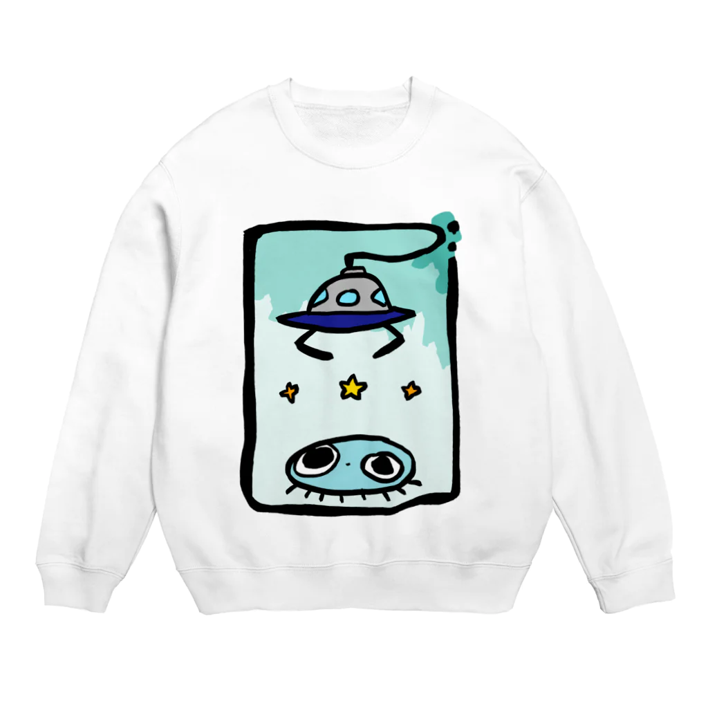 花葬デバイスのえいりあんとUFO Crew Neck Sweatshirt