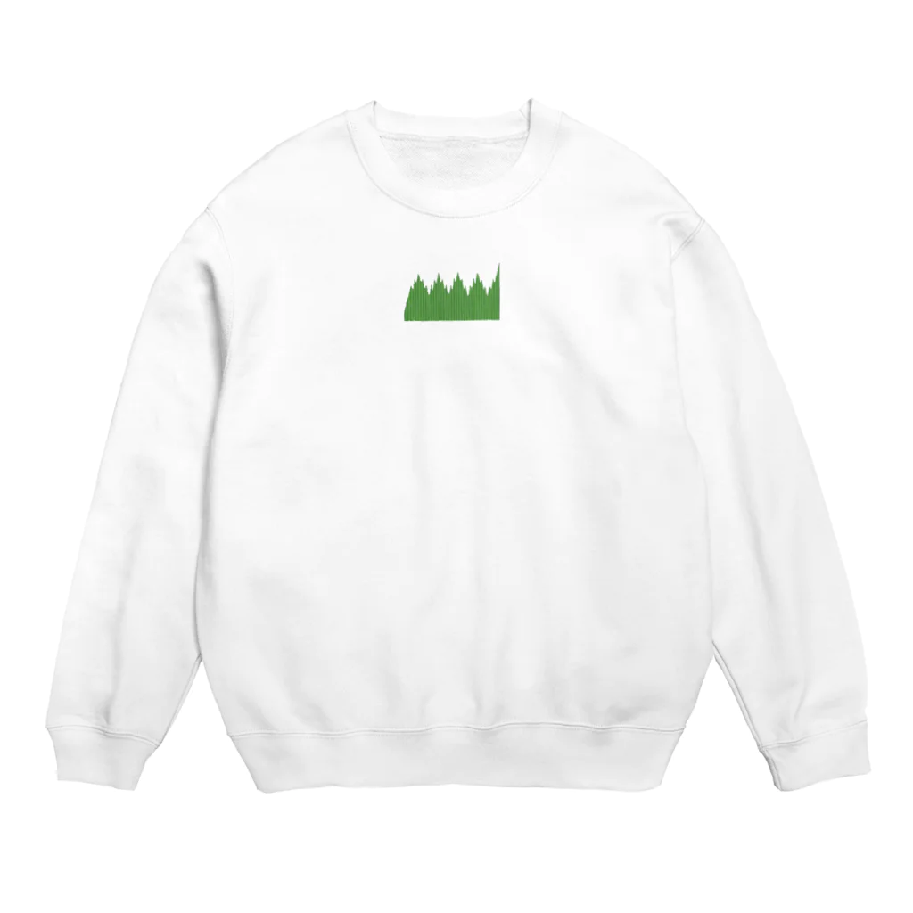 大田デザインの弁当のおかずを仕切る緑のやつ Crew Neck Sweatshirt