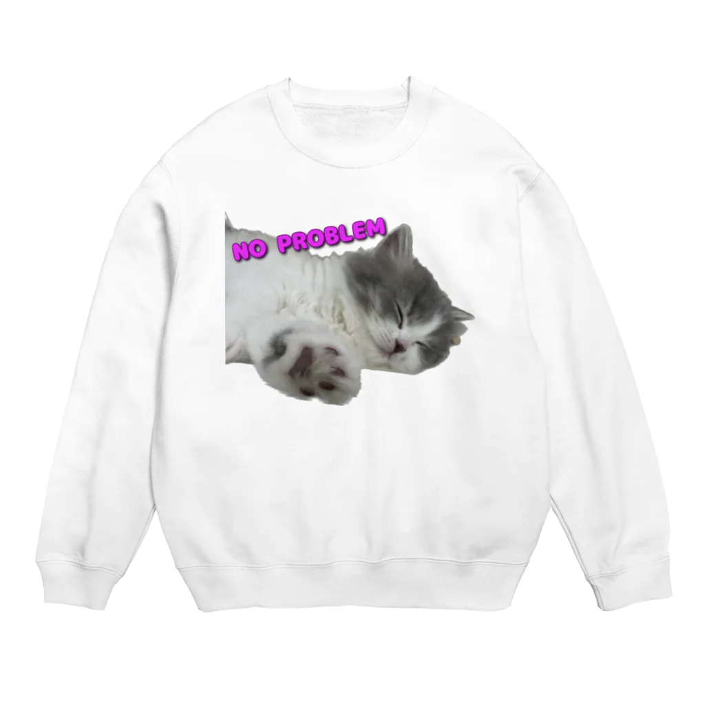 おおよそ11kgの幸せの猫は寝ててもNO PROBLEM Crew Neck Sweatshirt