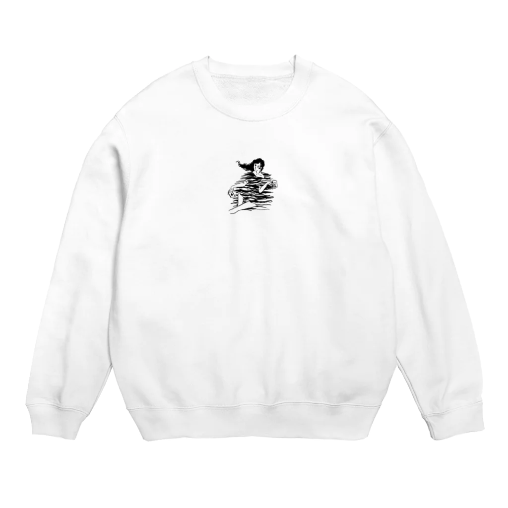 入り江わにアナログ店の女９ Crew Neck Sweatshirt