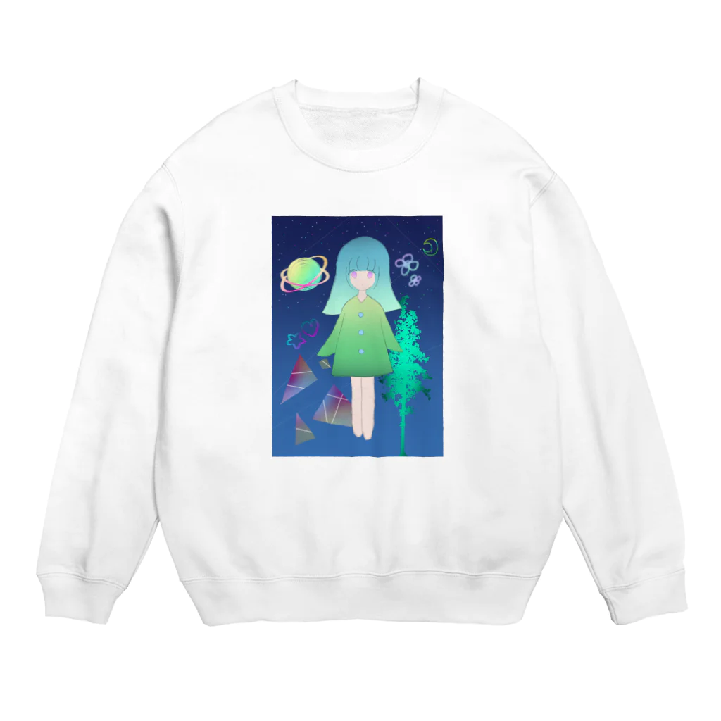 もぎたてトマトちゃんのおほしさまワンダーランド Crew Neck Sweatshirt