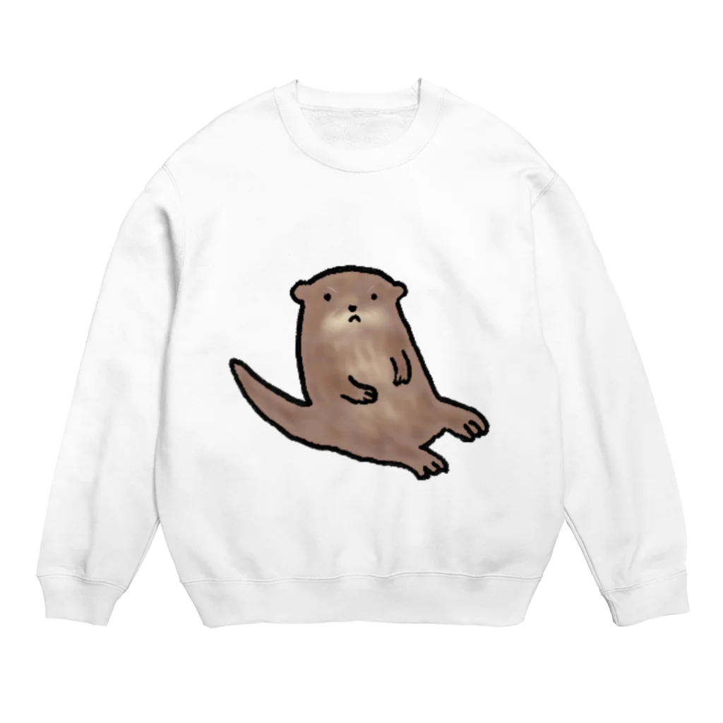 みずま動物園のカワウソ Crew Neck Sweatshirt