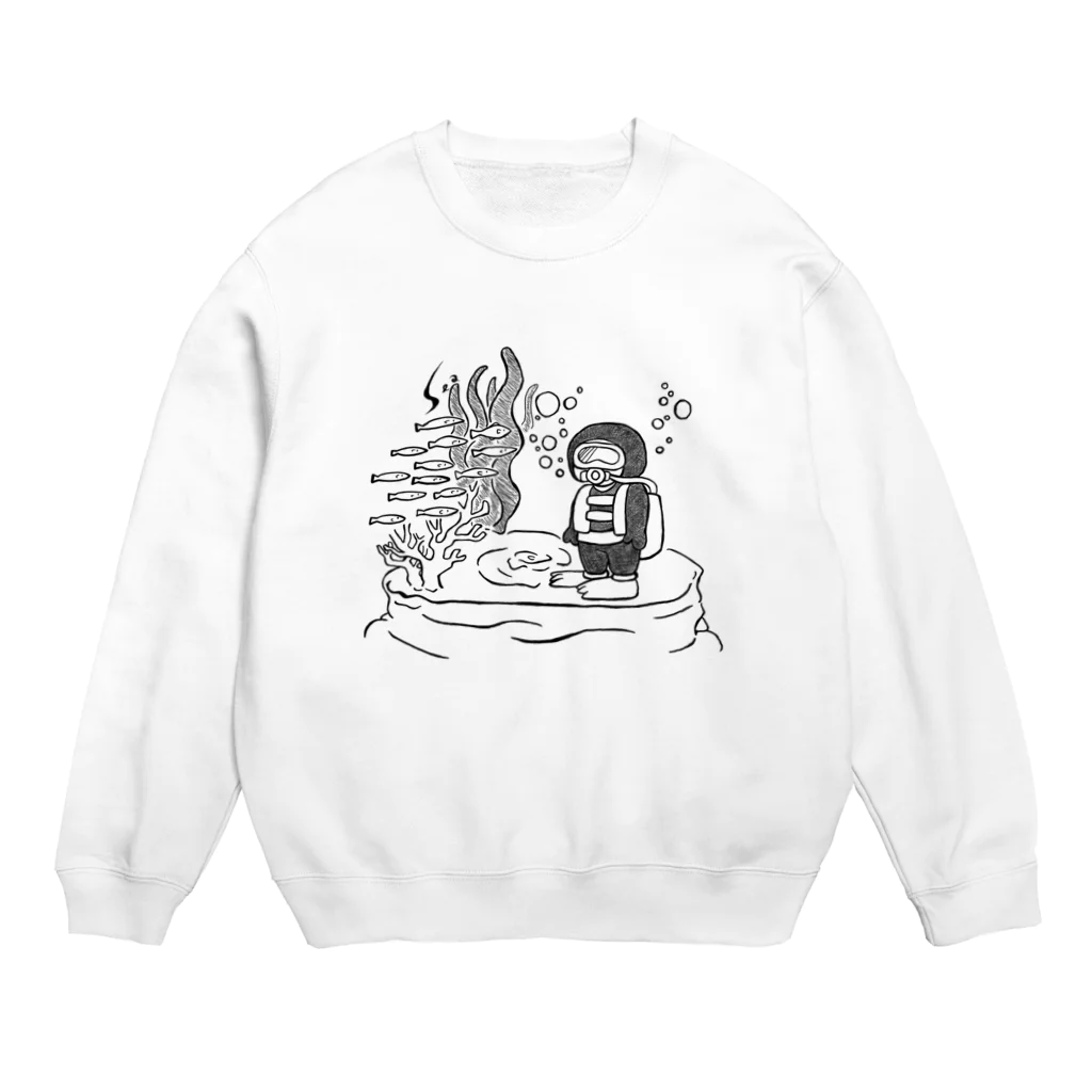 米粉パンの潜水くん Crew Neck Sweatshirt