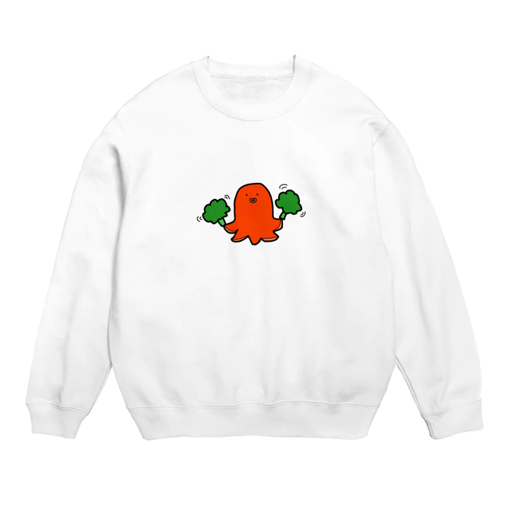 なでしこ@デザインの応援してくれるタコさんウィンナー Crew Neck Sweatshirt