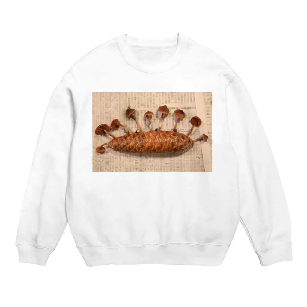 Aiko Nakanoのツガぼっくりとキノコ Crew Neck Sweatshirt