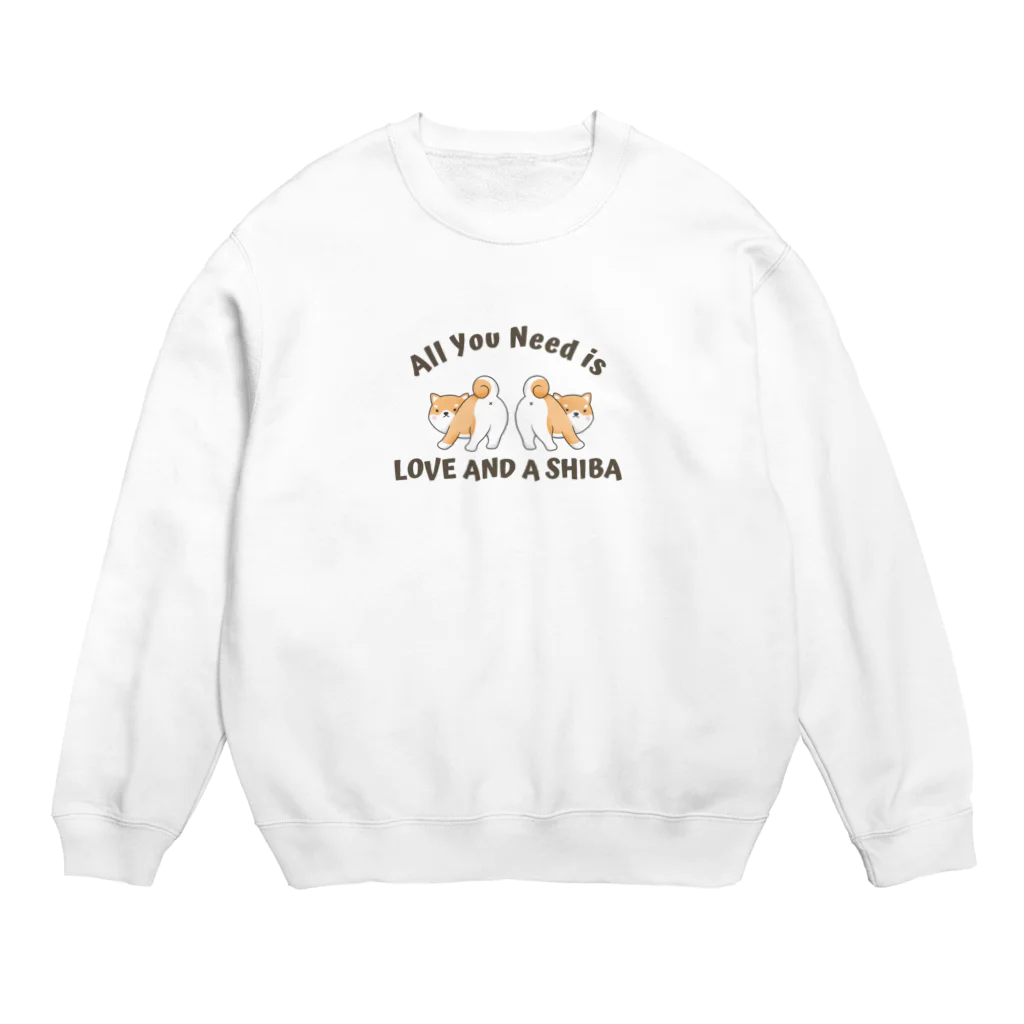 Sky00のしばいぬツインズくん Crew Neck Sweatshirt