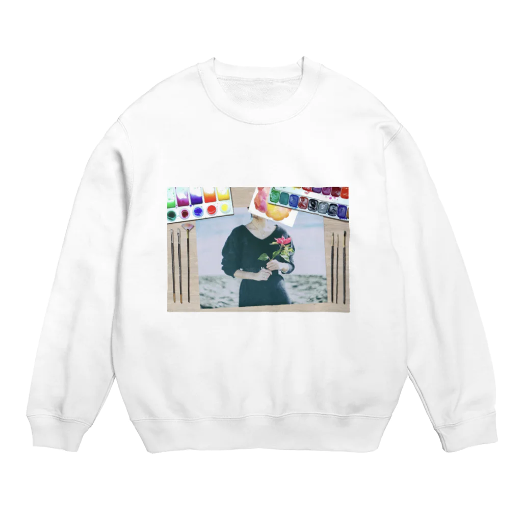 ニーナ(仮)の秘密基地の顔を忘れた思い出の中、 Crew Neck Sweatshirt