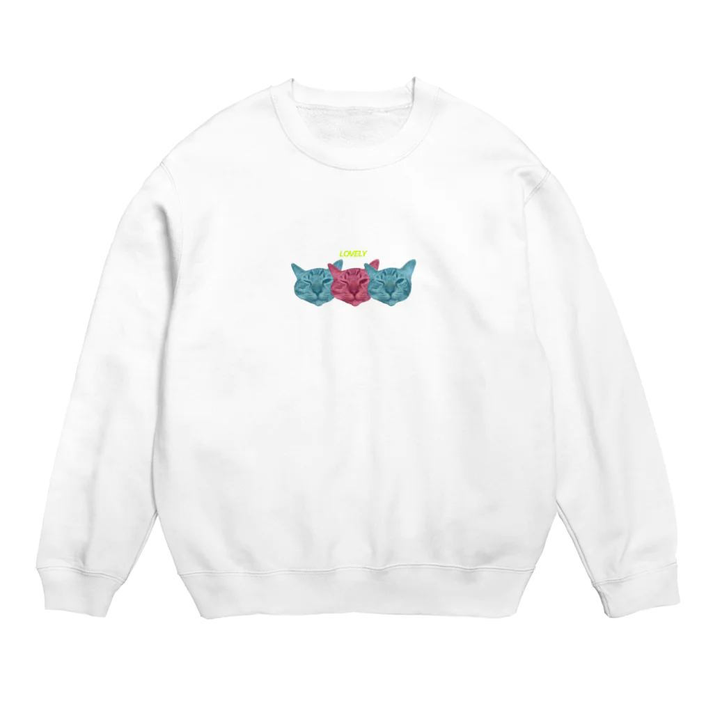 まちゅぴちゅのうぃんくまちゅ Crew Neck Sweatshirt