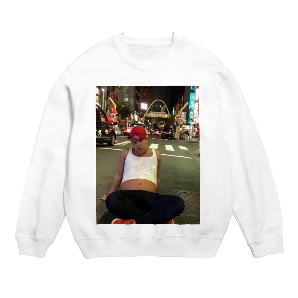 上村遊のぽちゃモデル Crew Neck Sweatshirt