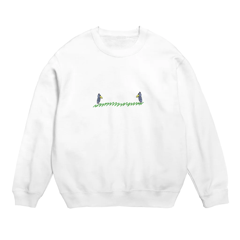 TS0710の向かい合うハシビロコウさん Crew Neck Sweatshirt