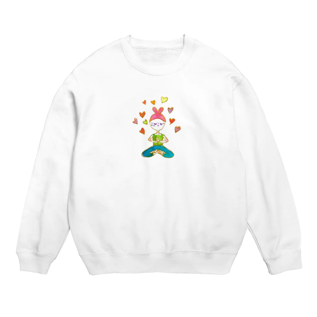 onmycolorの楽描き店のそばかすこちゃん with LOVE Crew Neck Sweatshirt