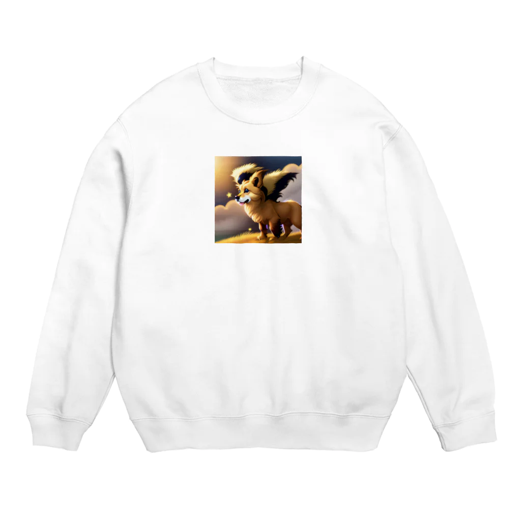 べるべるの星を見てるわんちゃんグッズ Crew Neck Sweatshirt