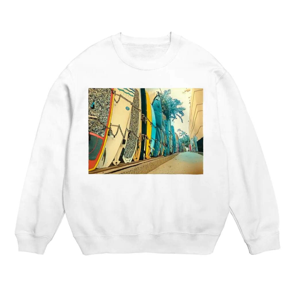 Tomomojiのハワイの裏通 Crew Neck Sweatshirt