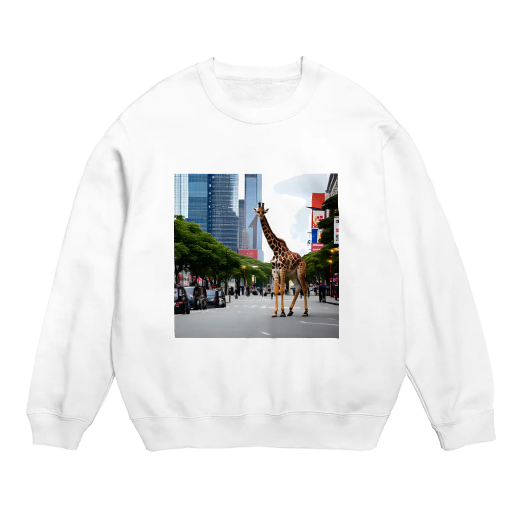 ModaZooのシティーきりん Crew Neck Sweatshirt