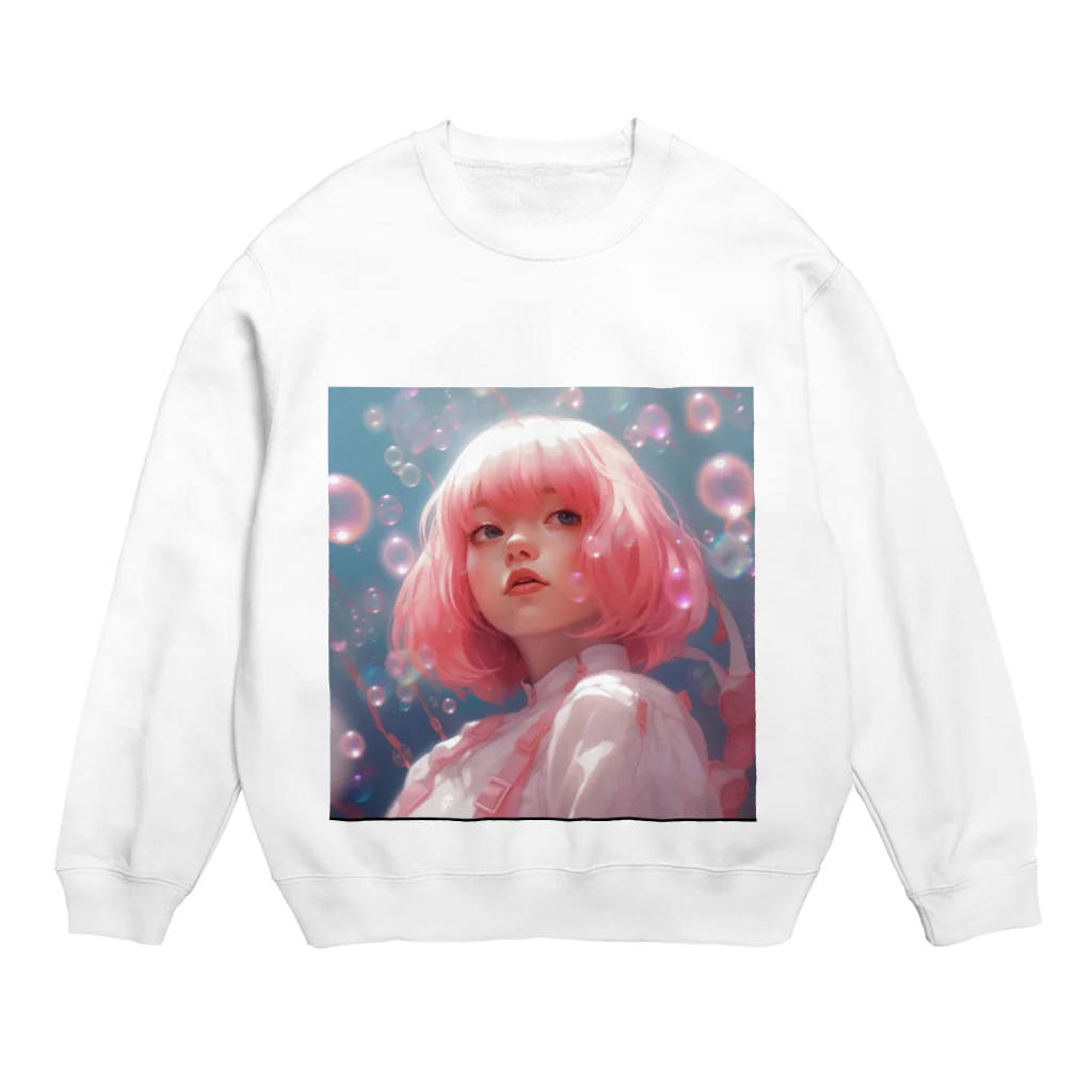 ソヒのショップのピンクな女子 Crew Neck Sweatshirt