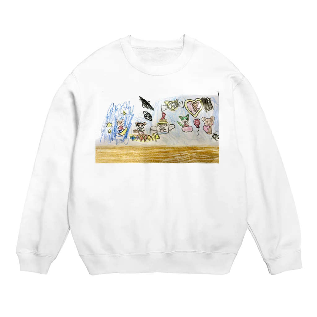 赤ソファのむすめのLINEスタンプ風イラスト Crew Neck Sweatshirt