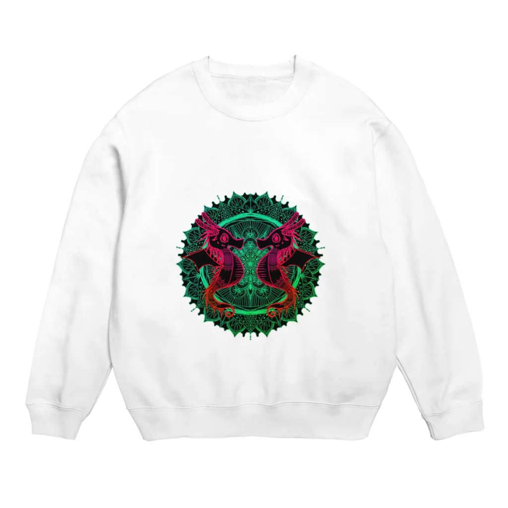 ﾈﾓﾌｨﾗのタツノオトシゴ 曼荼羅 Crew Neck Sweatshirt