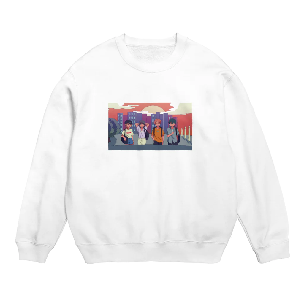 私立パラの丸高校の帰り道のスウェット Crew Neck Sweatshirt