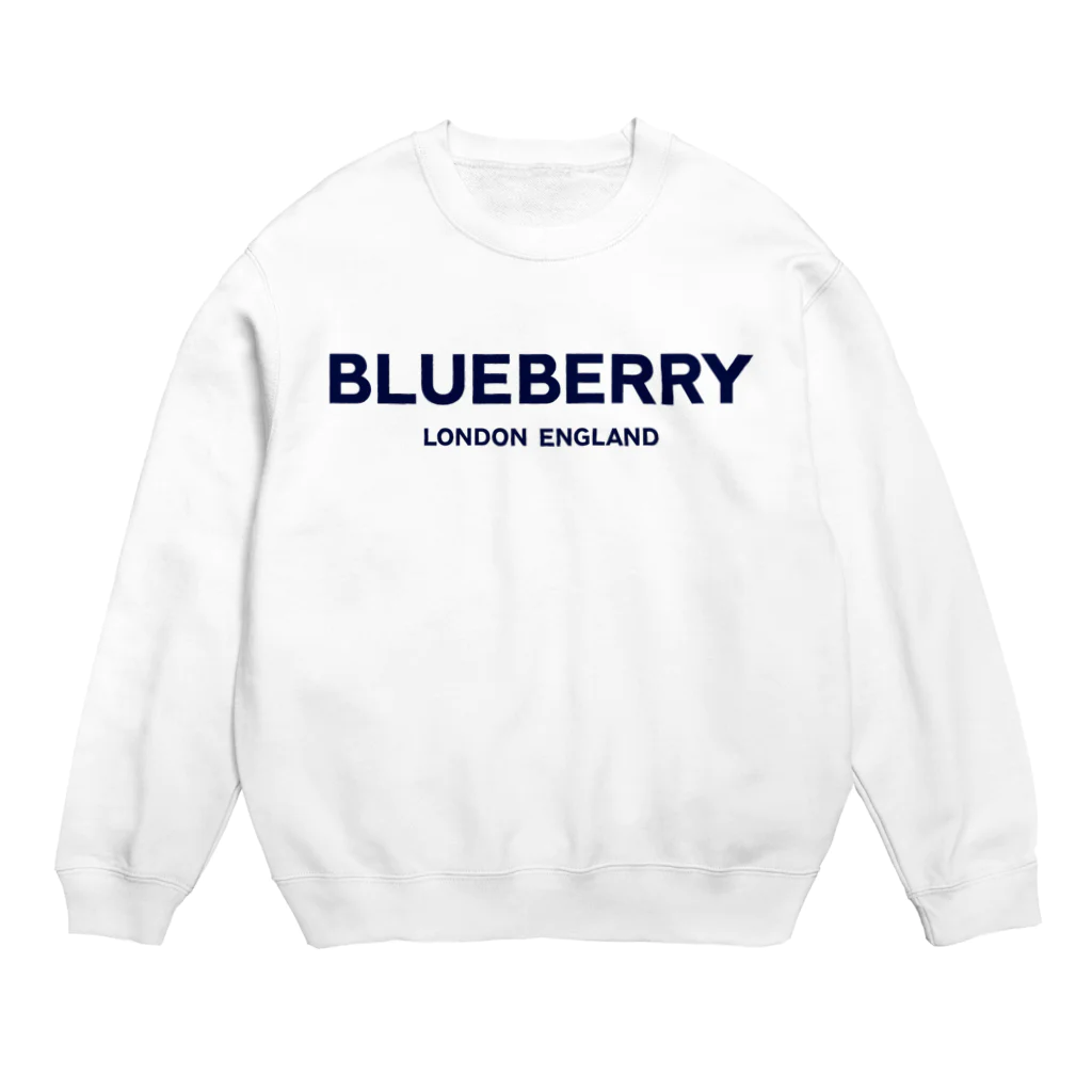 TOKYO LOGOSHOP 東京ロゴショップのBLUEBERRY LONDON ENGLAND-ブルーベリー ロンドン イングランド- ブルーネイビーロゴ スウェット