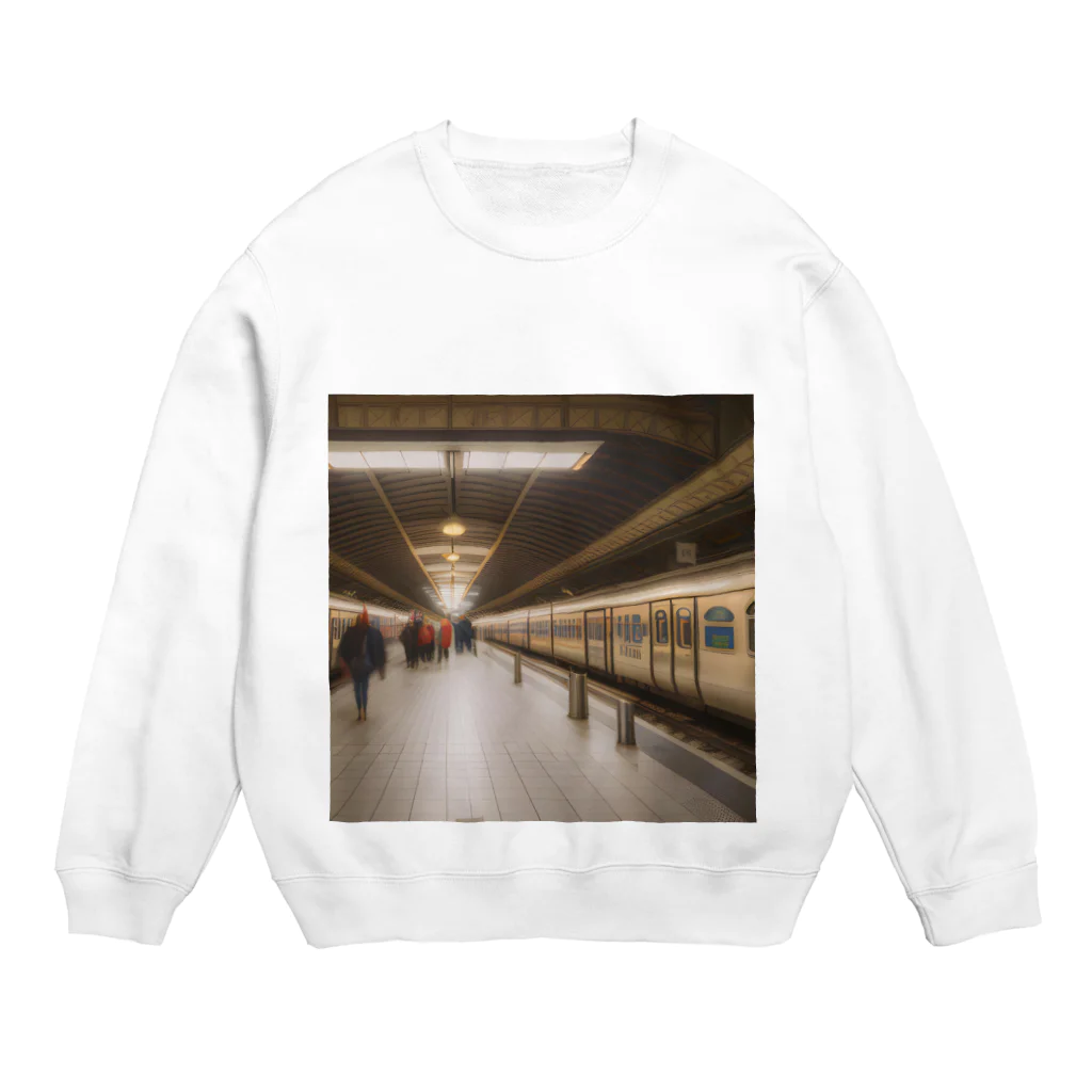 chy33350の夜更けのプラットホーム Crew Neck Sweatshirt