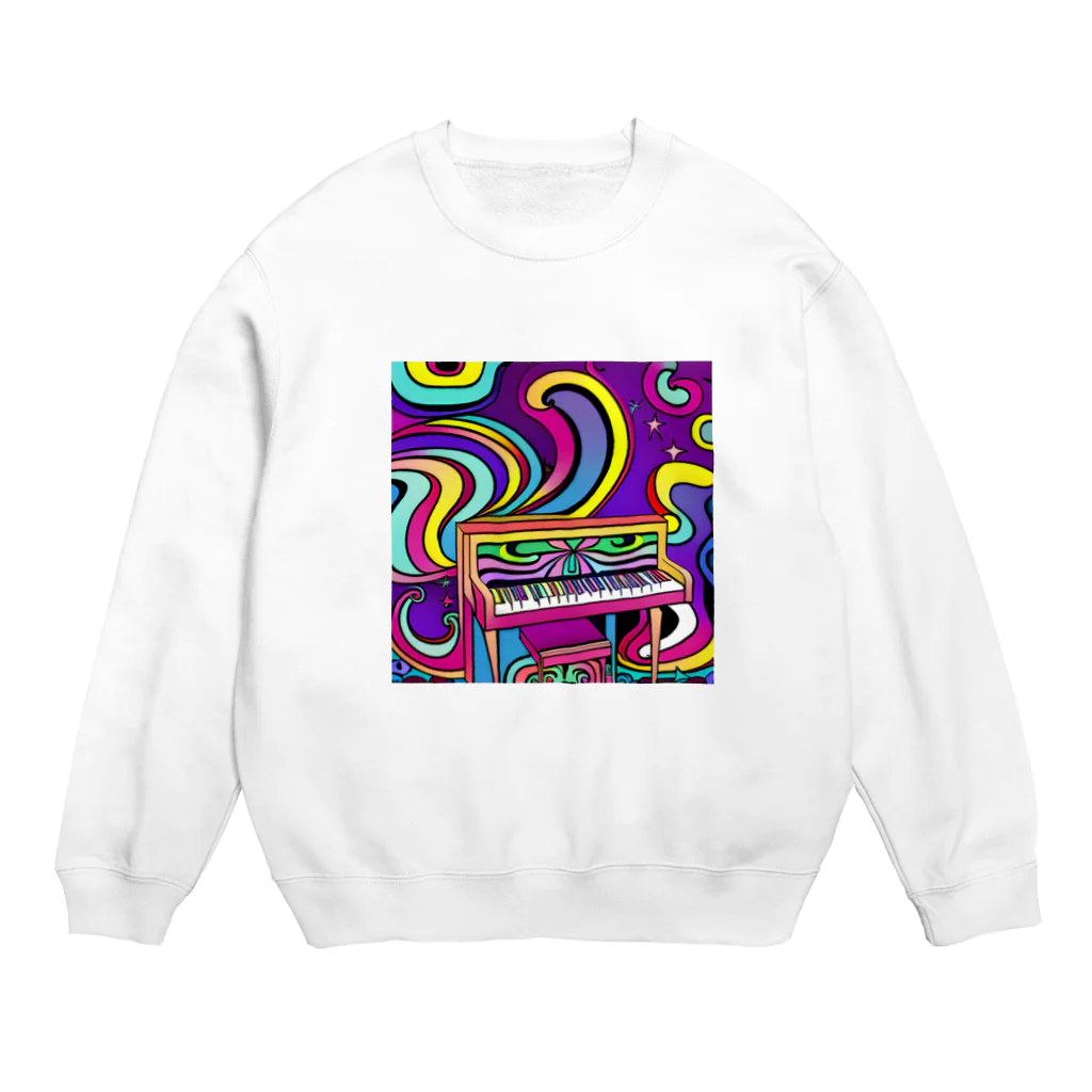 stugio_kの鮮やかなピアノ柄 Crew Neck Sweatshirt