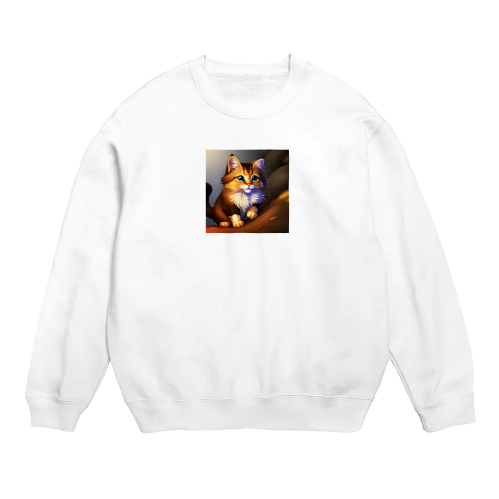 Artful Fashionのにゃんこの魅力、心を癒す Crew Neck Sweatshirt