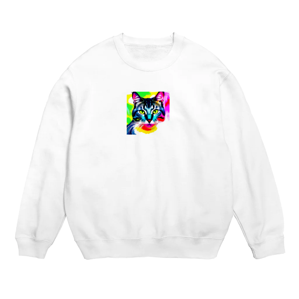 SnackPineのキュートキャットコレクション Crew Neck Sweatshirt