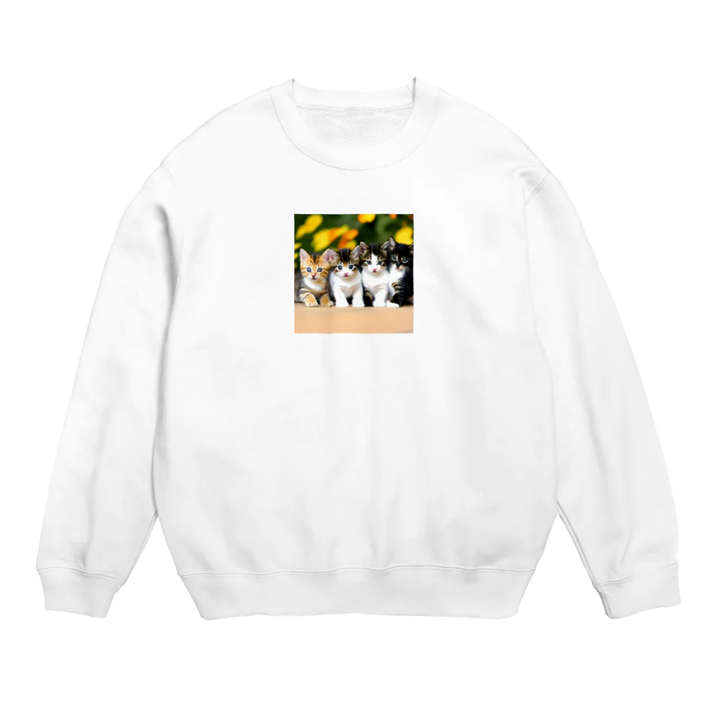 癒されショップのかわいいニャンコグッズ Crew Neck Sweatshirt