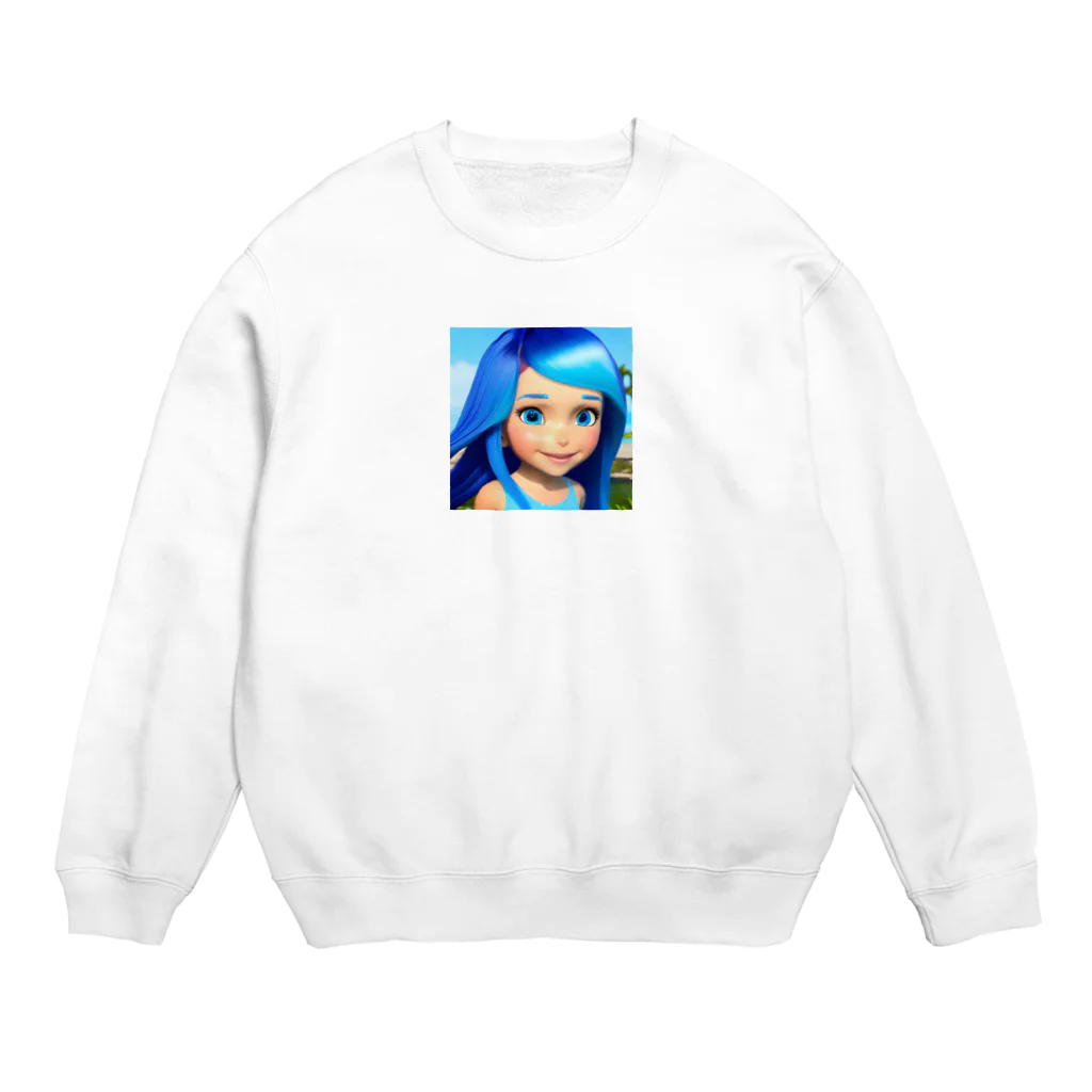 the blue seasonのミア・アクアマリン Crew Neck Sweatshirt