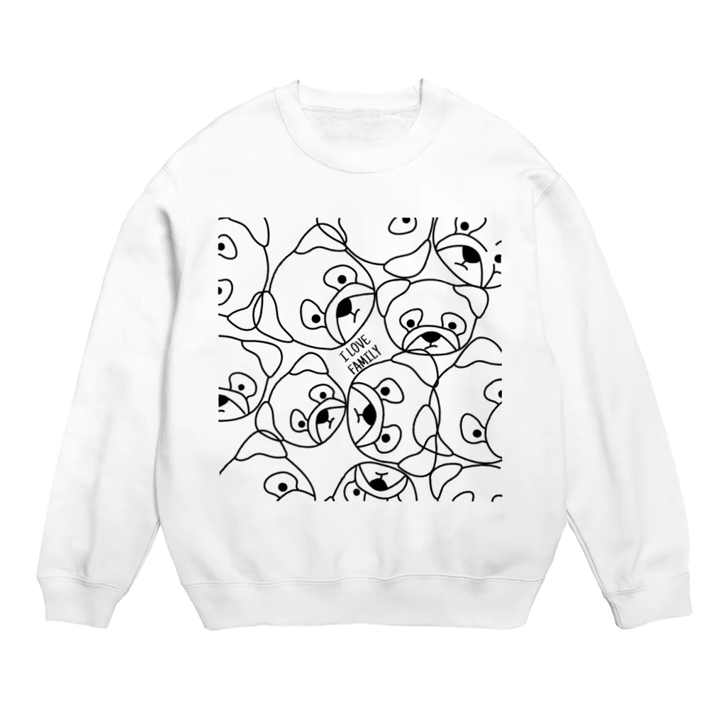 3kids2のDog family Crew Neck Sweatshirt