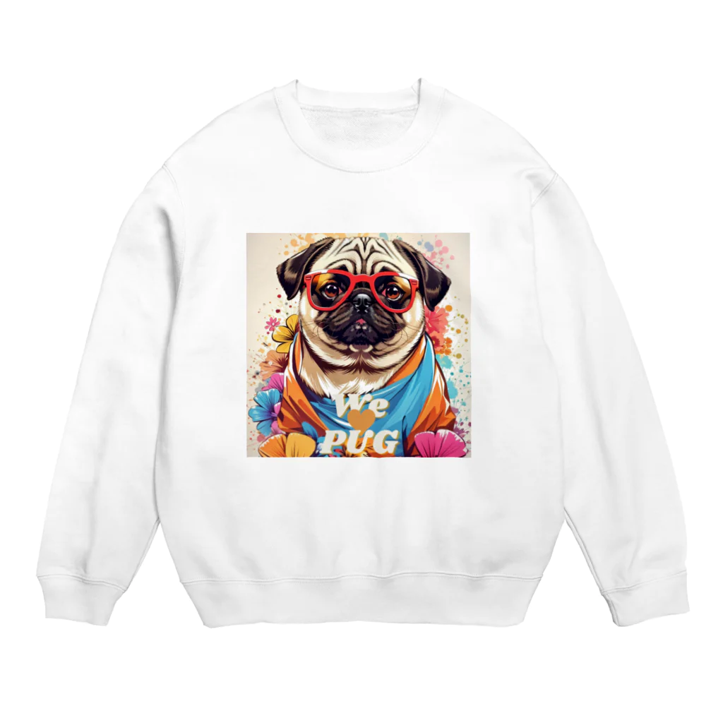 LEONのWe♥PUG　色彩（パグ大好き！） Crew Neck Sweatshirt