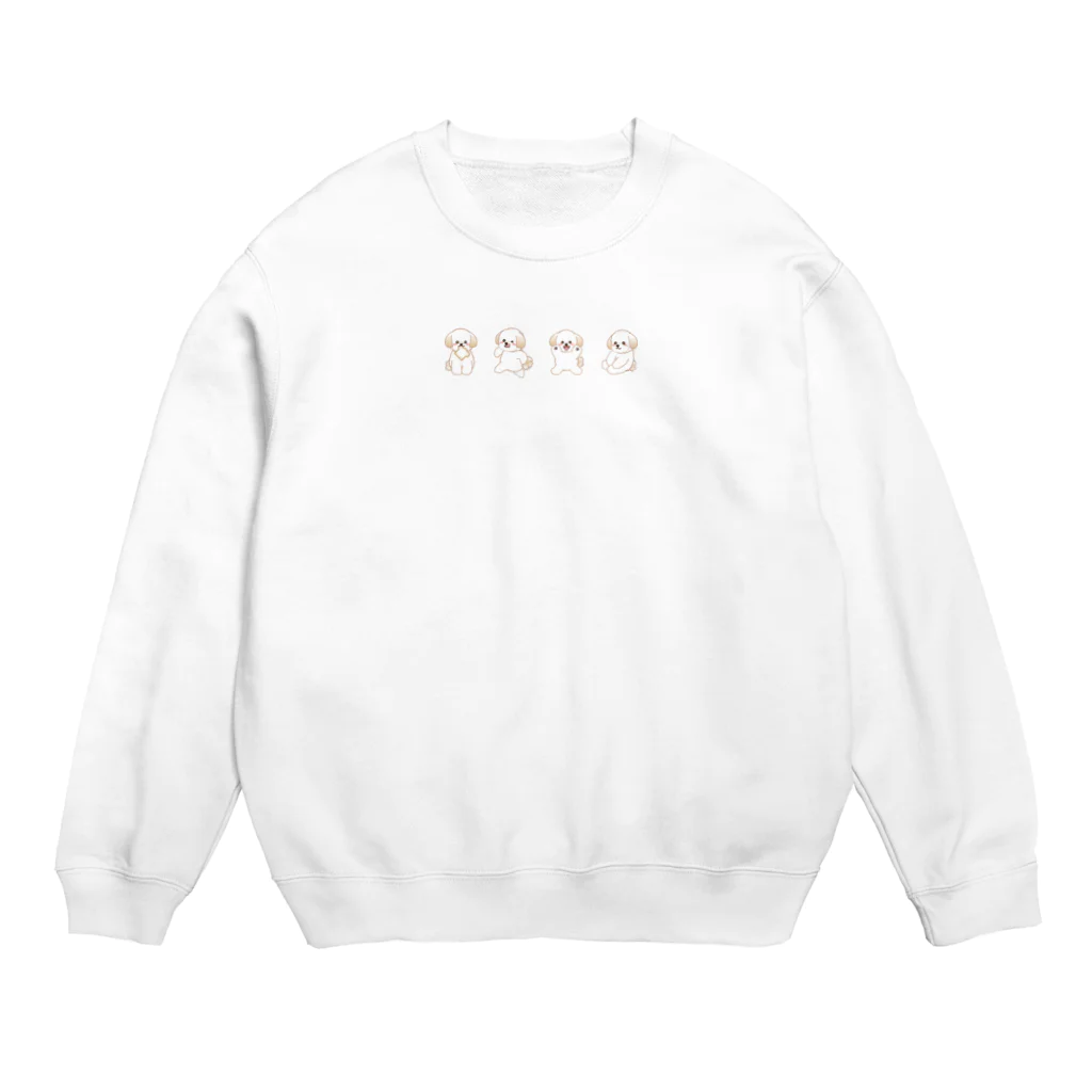 mikanceの４つのふわもこりん Crew Neck Sweatshirt