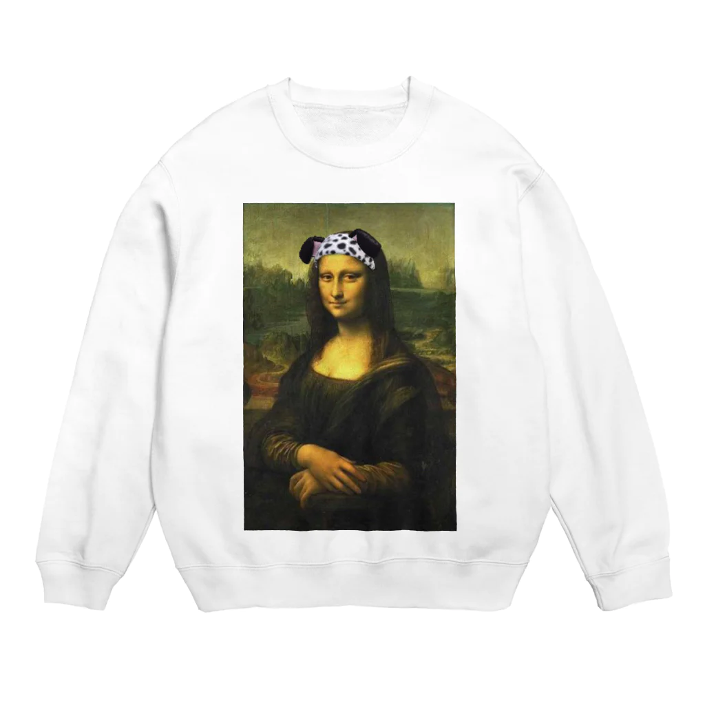 parodyArt Nのモナリザダルメシアンヘアバンド Crew Neck Sweatshirt