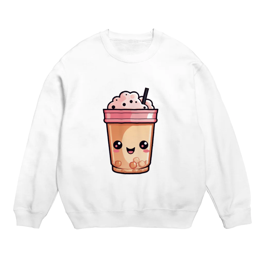 Vasetti_pressのタピオカミルクティー Crew Neck Sweatshirt