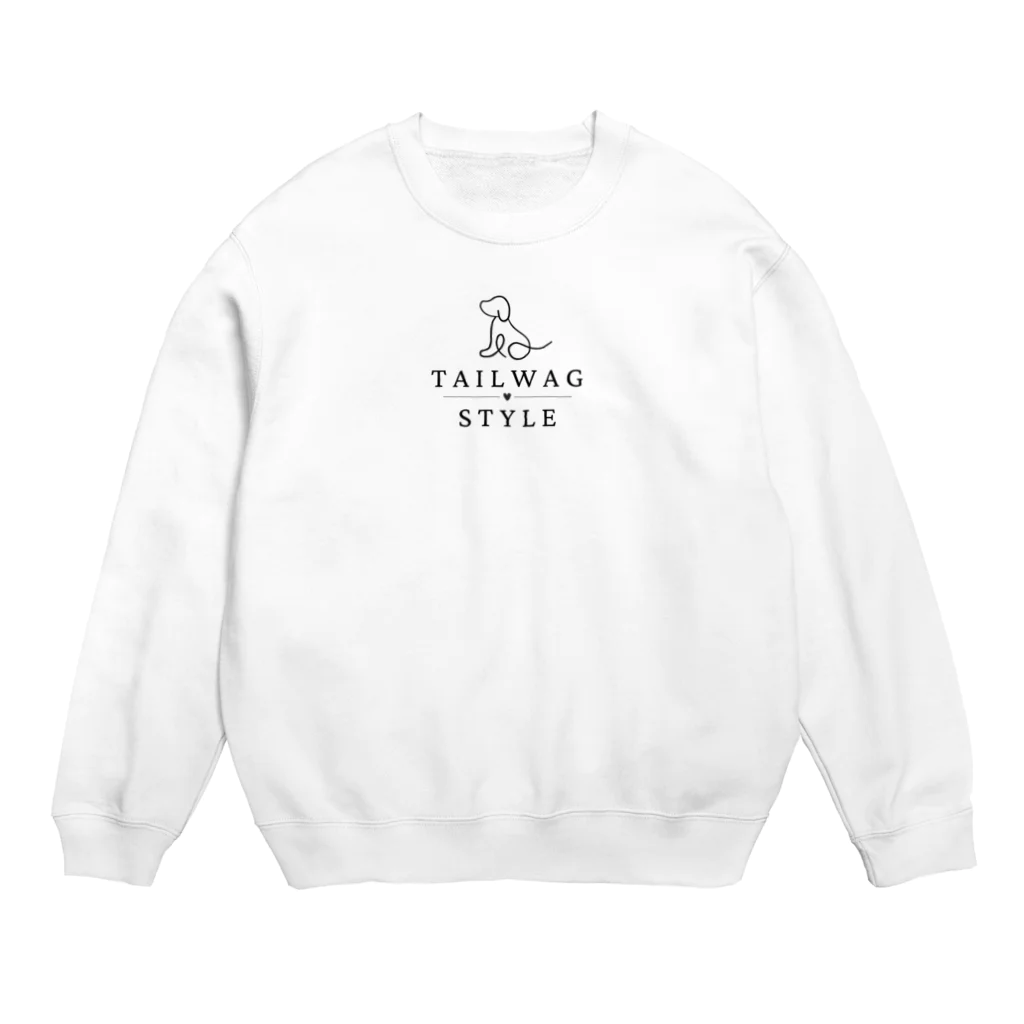 犬好きさんのためのTシャツ屋さんのTailWag Style ロゴパーカー・トレーナー Crew Neck Sweatshirt