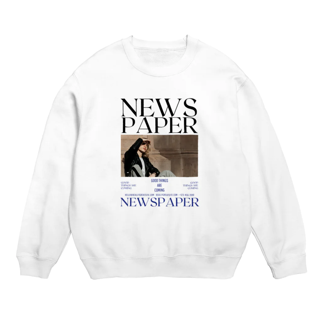 show.のNEWS PAPER Crew Neck Sweatshirt