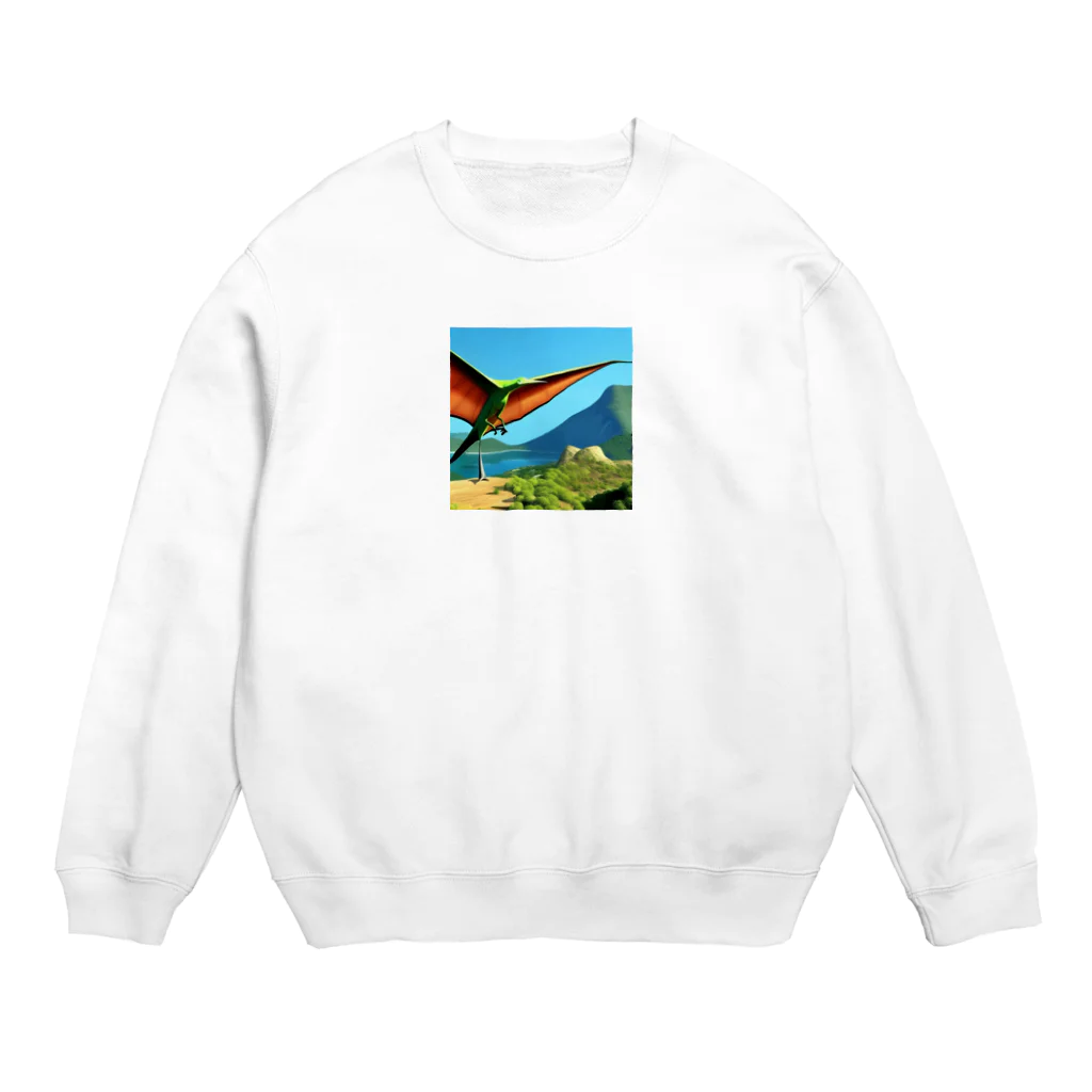 サウルス工房のプテラノドン Crew Neck Sweatshirt