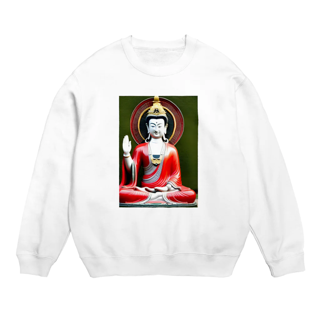 Ikaponneの妙法蓮華経観世音菩薩普問品 Crew Neck Sweatshirt