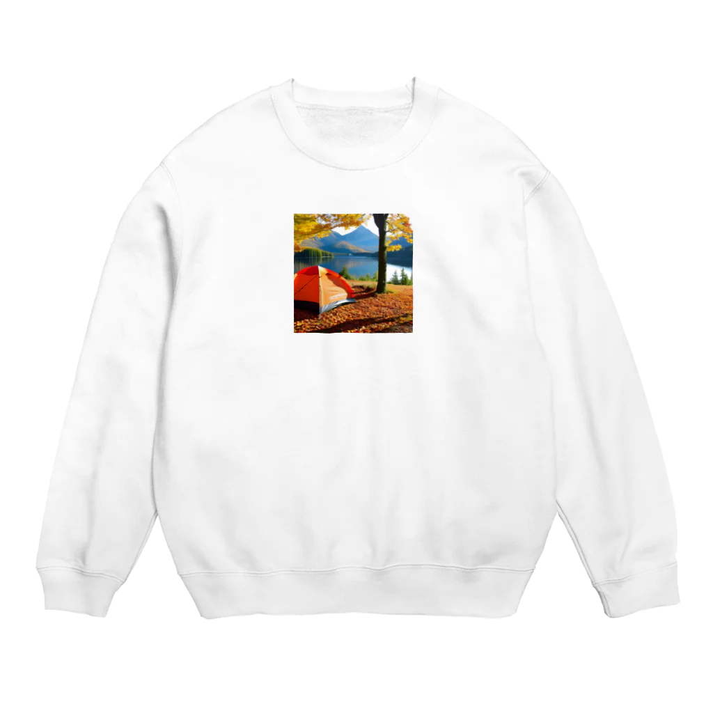 あきみぃの店の紅葉キャンプ Crew Neck Sweatshirt