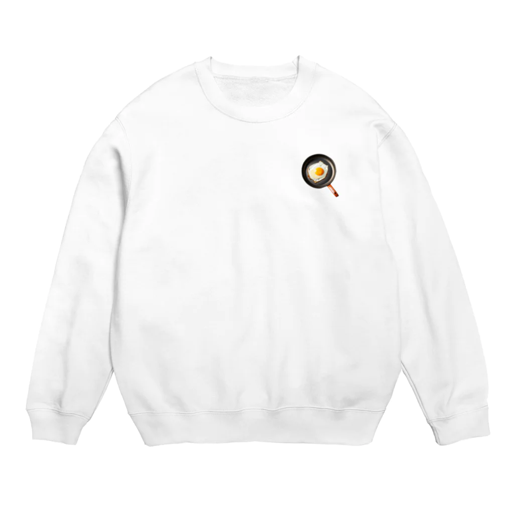 AI-assembleのワンポイント 目玉焼き Crew Neck Sweatshirt